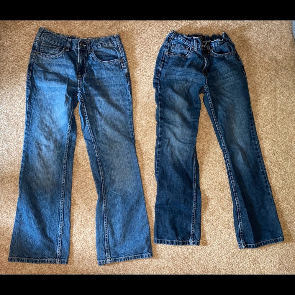 Boys silver jeans size 12